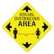 Signmission Social Distance Area 6 Ft Non-Slip Floor Graphic, 7in Vinyl Decal, 7" x 7", FD-2-X-7-99990 FD-2-X-7-99990 - alternate 1
